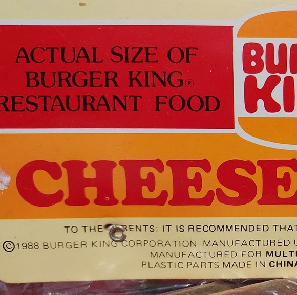 Rare Vintage 1988 Burger King Play Food Set - Picture 6 of 6